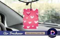 Hearts on pink background for air freshener png Product Image 1