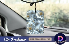 Floral pattern with white and gold accents Air Freshener PNG Product Image 1