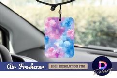 Pastel clouds pink blue abstract Air Freshener PNG Product Image 1