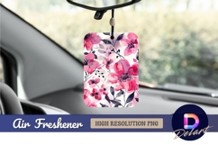 Pink watercolor floral pattern Air Freshener PNG Product Image 1