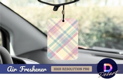 Pastel plaid pattern Air Freshener PNG Product Image 1