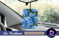 Blue hydrangea flower pattern Air Freshener PNG Product Image 1