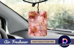 Pink flowers with gold accents Air Freshener PNG Product Image 1