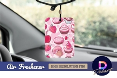 Pink dessert pattern with cupcakes Air Freshener PNG Product Image 1