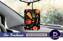 Vintage vegetables on black background Air Freshener PNG Product Image 1
