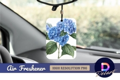 Blue hydrangea botanical illustration Air Freshener PNG Product Image 1