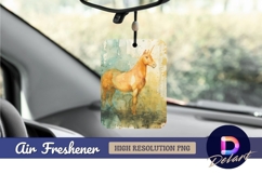 Watercolor illustration of golden unicorn Air Freshener PNG Product Image 1