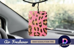 Pink leopard print texture abstract art Air Freshener PNG Product Image 1