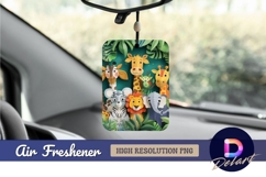 Cute jungle animals paper cut Air Freshener PNG Product Image 1