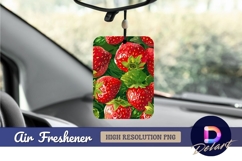 Strawberry and leaf Air Freshener PNG Product Image 1