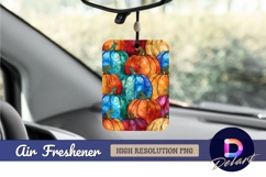 Colorful watercolor pumpkins Air Freshener PNG Product Image 1