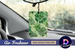 Watercolor succulent plants green Air Freshener PNG Product Image 1