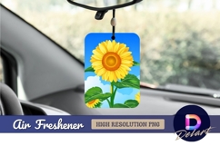 Cheerful sunflower illustration against Air Freshener PNG Product Image 1