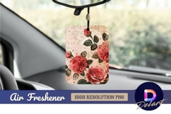 Vintage style rose floral background Air Freshener PNG Product Image 1