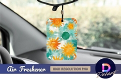 Playful sun and sphere abstract Air Freshener PNG Product Image 1