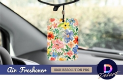 Watercolor floral pattern background Air Freshener PNG Product Image 1
