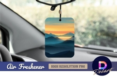 Mountain range at sunset air freshener design Product Image 1