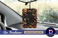 Floral border dark Air Freshener PNG Product Image 1