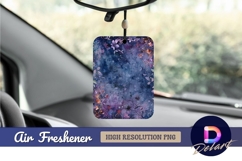 Abstract floral purple and blue hues Air Freshener PNG Product Image 1