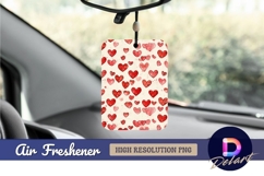 Red hearts pattern valentines day Air Freshener PNG Product Image 1