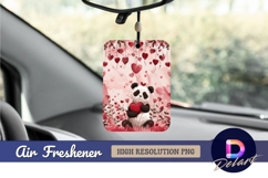 Panda love heart balloons valentines day Air Freshener PNG Product Image 1