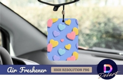 Pastel hearts seamless pattern air freshener png Product Image 1