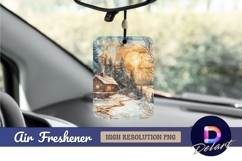 Pink dandelion floral Air Freshener PNG Product Image 1