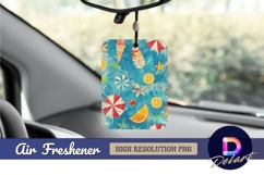 Abstract dandelions watercolor red Air Freshener PNG Product Image 1