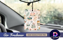 Watercolor birthday cakes floral Air Freshener PNG Product Image 1