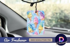 Watercolor ice cream conesAir Freshener PNG Product Image 1