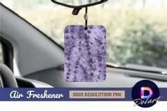 Lavender flowers on textured violet background Air Freshener Product Image 1