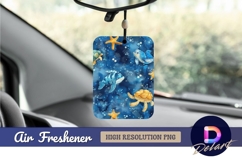 Watercolor sea animals Air Freshener PNG Product Image 1