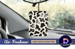 Cow spots pattern grayscale air freshener png Product Image 1