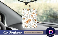 Watercolor orange flowers Air Freshener PNG Product Image 1