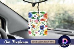 Watercolor floral pattern Air Freshener PNG Product Image 1