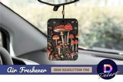 Watercolor illustration of toadstools and flowers Air Freshe Product Image 1