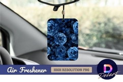 Dark blue roses seamless floral Air Freshener PNG Product Image 1