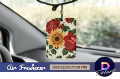 Red roses and sunflower floral Air Freshener Png Product Image 1