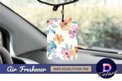 Watercolor floral pattern background Air Freshener PNG Product Image 1