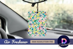 Colorful ditsy floral pattern background Air Freshener PNG Product Image 1