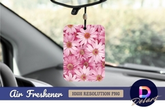 Pink daisy flowers background Air Freshener PNG Product Image 1