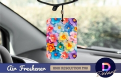 Colorful felt flowers springtime background Air Freshener PN Product Image 1
