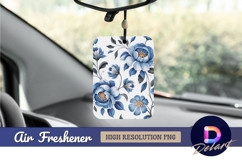 Blue flowers pattern air freshener png Product Image 1