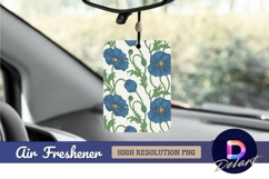 Blue poppy flowers floral repeat Air Freshener Png Product Image 1