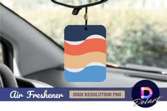 Abstract waves graphic colorful Air Freshener PNG Product Image 1