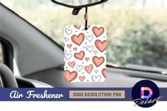 Pink hearts seamless pattern Air Freshener PNG Product Image 1