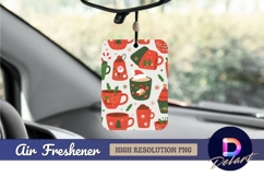 Festive christmas mugs pattern air freshener png Product Image 1