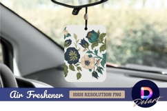Floral pattern with dark teal and Air Freshener PNG Product Image 1