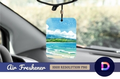 Watercolor ocean scene landscape air freshener png Product Image 1