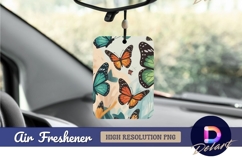 Colorful butterfly design background air freshener png Product Image 1